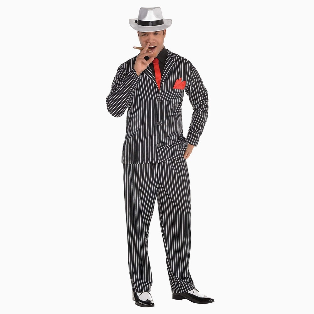 Mob Boss Costume, Adult Large Size, 1 Piece , Black
